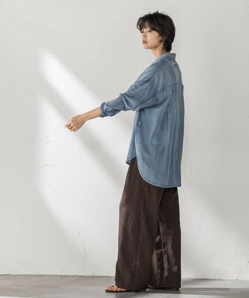 MAYSON GREY / メイソングレイ シャツ・ブラウス | ナチュラルシアーデニムオーバーシャツ≪洗濯機で洗える≫ | 詳細7