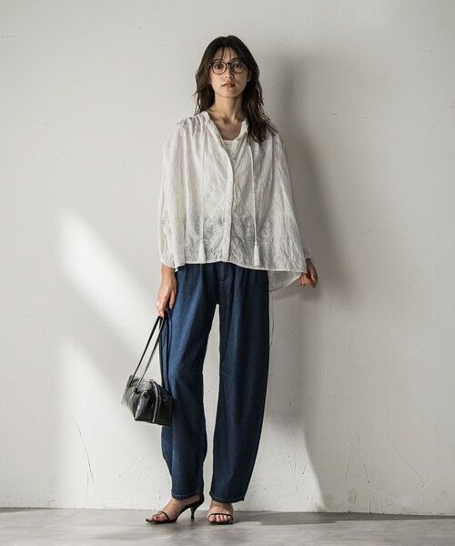 MAYSON GREY / メイソングレイ シャツ・ブラウス | ペイズリー柄総刺繍綿ボイルギャザーブラウス≪手洗い可能≫ | 詳細3