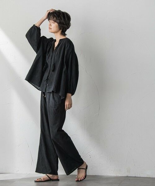 MAYSON GREY / メイソングレイ シャツ・ブラウス | ペイズリー柄総刺繍綿ボイルギャザーブラウス≪手洗い可能≫ | 詳細14