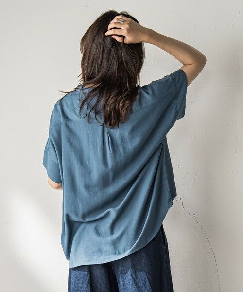 MAYSON GREY / メイソングレイ シャツ・ブラウス | 【WEB限定】バンドカラーリネンライクシャツ≪洗濯機で洗える≫ | 詳細16