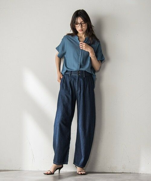 MAYSON GREY / メイソングレイ シャツ・ブラウス | 【WEB限定】バンドカラーリネンライクシャツ≪洗濯機で洗える≫ | 詳細17