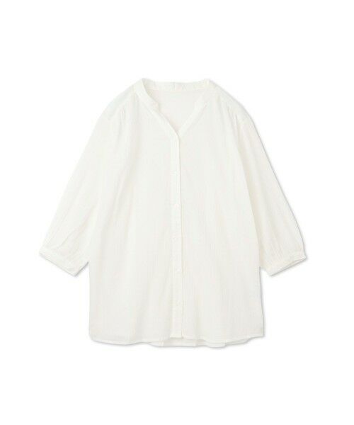 MAYSON GREY / メイソングレイ シャツ・ブラウス | 【WEB限定】バンドカラー楊柳7分袖シャツ≪洗濯機で洗える≫ | 詳細6