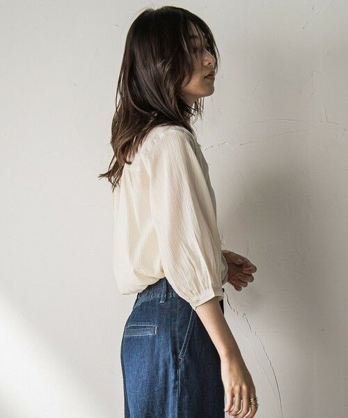 MAYSON GREY / メイソングレイ シャツ・ブラウス | 【WEB限定】バンドカラー楊柳7分袖シャツ≪洗濯機で洗える≫ | 詳細26