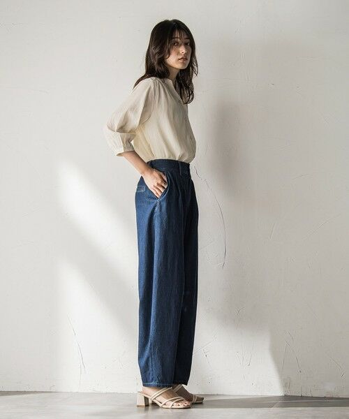 MAYSON GREY / メイソングレイ シャツ・ブラウス | 【WEB限定】バンドカラー楊柳7分袖シャツ≪洗濯機で洗える≫ | 詳細29