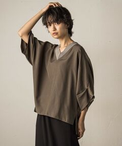 MAYSON GREY / メイソングレイ シャツ・ブラウス | タックワイドスリーブVネックドルマンブラウス≪手洗い可能≫