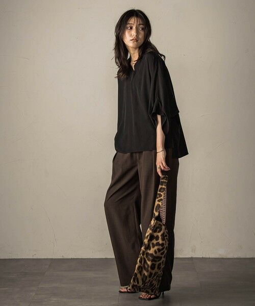 MAYSON GREY / メイソングレイ シャツ・ブラウス | タックワイドスリーブVネックドルマンブラウス≪手洗い可能≫ | 詳細8