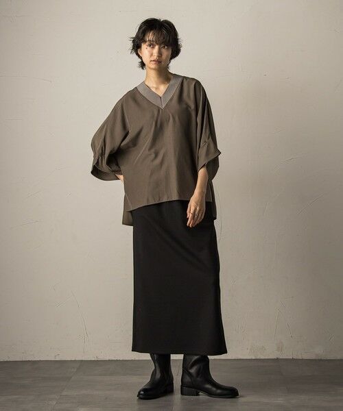 MAYSON GREY / メイソングレイ シャツ・ブラウス | タックワイドスリーブVネックドルマンブラウス≪手洗い可能≫ | 詳細22