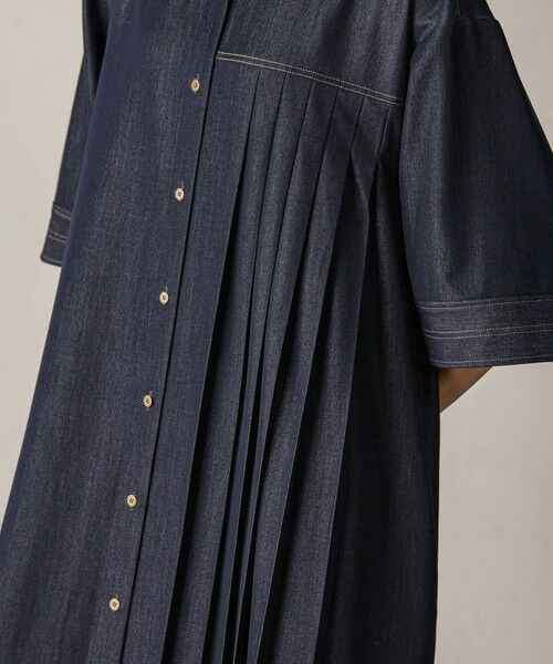 MAYSON GREY / メイソングレイ ロング・マキシ丈ワンピース | アシンメトリープリーツシャツワンピース≪洗濯機で洗える≫ | 詳細4