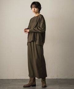MAYSON GREY / メイソングレイ ロング・マキシ丈ワンピース | ワークポケット付きダンボールセットアップ≪洗濯機で洗える≫