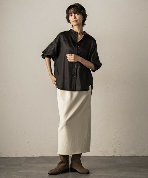 MAYSON GREY / メイソングレイ ロング・マキシ丈ワンピース | ワークポケット付きダンボールセットアップ≪洗濯機で洗える≫ | 詳細9