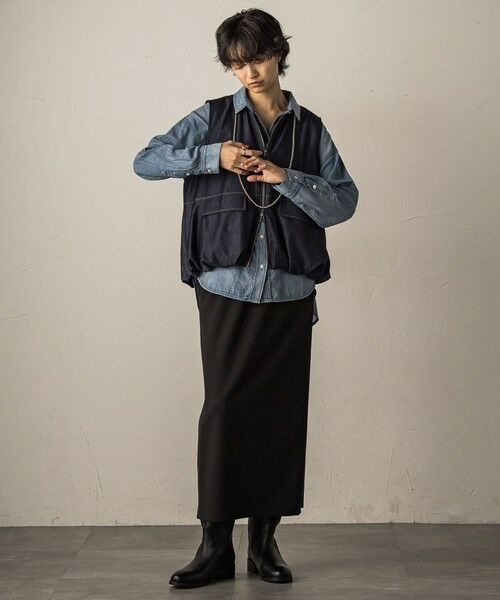 MAYSON GREY / メイソングレイ ロング・マキシ丈ワンピース | ワークポケット付きダンボールセットアップ≪洗濯機で洗える≫ | 詳細22