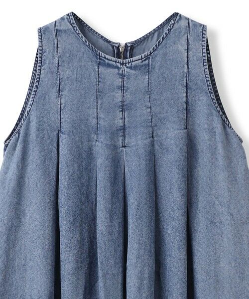 MAYSON GREY / メイソングレイ ロング・マキシ丈ワンピース | 揺れるデニムタックフレアワンピース≪洗濯機で洗える≫ | 詳細10