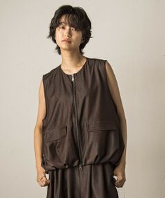 MAYSON GREY / メイソングレイ ダウンジャケット・ベスト | バルーンヘムジップベスト≪洗濯機で洗える/セットアップ対応≫