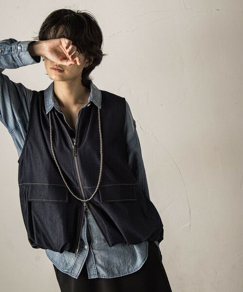 MAYSON GREY / メイソングレイ ダウンジャケット・ベスト | バルーンヘムジップベスト≪洗濯機で洗える/セットアップ対応≫ | 詳細2