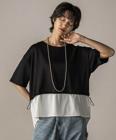 MAYSON GREY / メイソングレイ カットソー | 【WEB限定】シャツレイヤード風プルオーバー≪手洗い可能≫