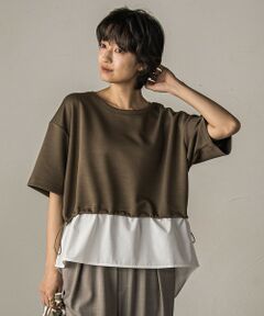 MAYSON GREY / メイソングレイ カットソー | 【WEB限定】シャツレイヤード風プルオーバー≪手洗い可能≫