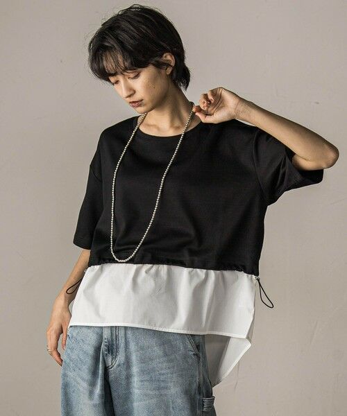 MAYSON GREY / メイソングレイ カットソー | 【WEB限定】シャツレイヤード風プルオーバー≪手洗い可能≫ | 詳細1