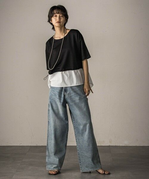 MAYSON GREY / メイソングレイ カットソー | 【WEB限定】シャツレイヤード風プルオーバー≪手洗い可能≫ | 詳細5