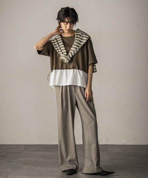 MAYSON GREY / メイソングレイ カットソー | 【WEB限定】シャツレイヤード風プルオーバー≪手洗い可能≫ | 詳細28