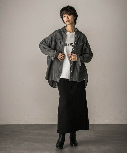 MAYSON GREY / メイソングレイ カットソー | ワイドスリーブロゴプルオーバー≪手洗い可能≫ | 詳細7