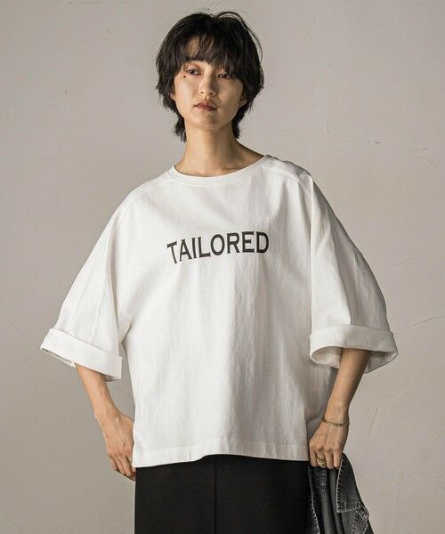 MAYSON GREY / メイソングレイ カットソー | ワイドスリーブロゴプルオーバー≪手洗い可能≫ | 詳細1