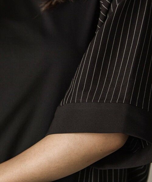 MAYSON GREY / メイソングレイ カットソー | ストライプドッキングフロントドロストプルオーバー≪洗濯機で洗える≫ | 詳細13