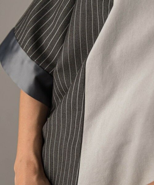 MAYSON GREY / メイソングレイ カットソー | ストライプドッキングフロントドロストプルオーバー≪洗濯機で洗える≫ | 詳細20