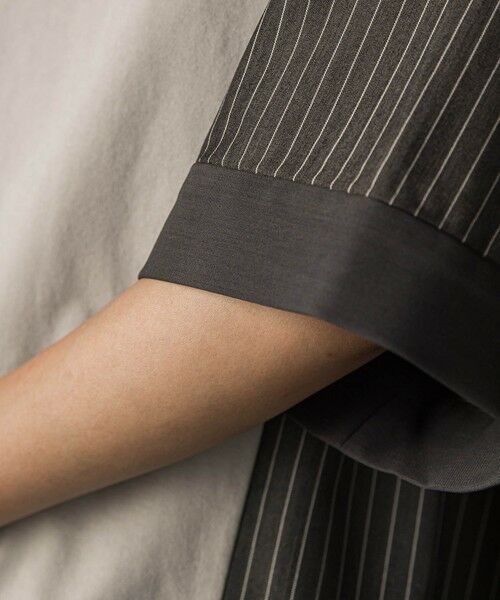 MAYSON GREY / メイソングレイ カットソー | ストライプドッキングフロントドロストプルオーバー≪洗濯機で洗える≫ | 詳細21