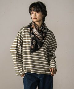 MAYSON GREY / メイソングレイ カットソー | 【WEB限定】ボーダーロングTシャツ≪洗濯機で洗える≫