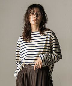 MAYSON GREY / メイソングレイ カットソー | 【WEB限定】ボーダーロングTシャツ≪洗濯機で洗える≫