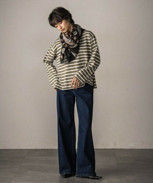 MAYSON GREY / メイソングレイ カットソー | 【WEB限定】ボーダーロングTシャツ≪洗濯機で洗える≫ | 詳細3