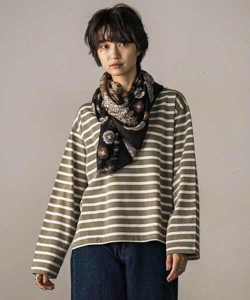 MAYSON GREY / メイソングレイ カットソー | 【WEB限定】ボーダーロングTシャツ≪洗濯機で洗える≫ | 詳細1