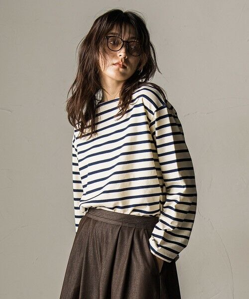 MAYSON GREY / メイソングレイ カットソー | 【WEB限定】ボーダーロングTシャツ≪洗濯機で洗える≫ | 詳細13