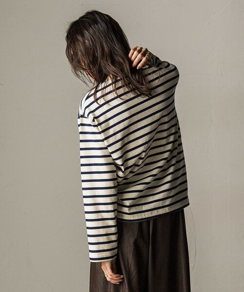 MAYSON GREY / メイソングレイ カットソー | 【WEB限定】ボーダーロングTシャツ≪洗濯機で洗える≫ | 詳細14