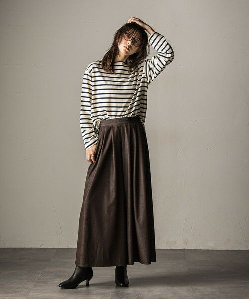 MAYSON GREY / メイソングレイ カットソー | 【WEB限定】ボーダーロングTシャツ≪洗濯機で洗える≫ | 詳細16