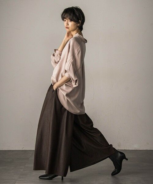 MAYSON GREY / メイソングレイ その他パンツ | 【新色追加】フレアヘムキュロットパンツ≪洗濯機で洗える≫ | 詳細20