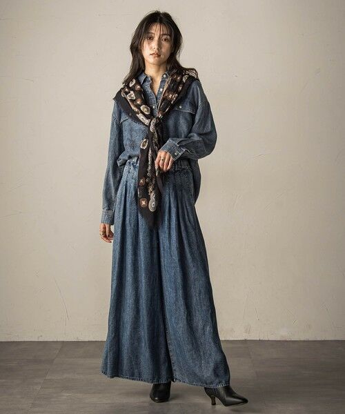 MAYSON GREY / メイソングレイ その他パンツ | バイオシルクデニムフレアパンツ≪洗濯機で洗える/セットアップ対応≫ | 詳細6