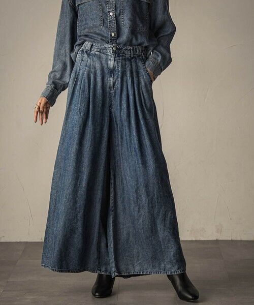 MAYSON GREY / メイソングレイ その他パンツ | バイオシルクデニムフレアパンツ≪洗濯機で洗える/セットアップ対応≫ | 詳細2