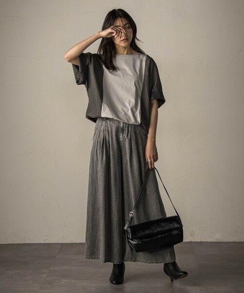 MAYSON GREY / メイソングレイ その他パンツ | バイオシルクデニムフレアパンツ≪洗濯機で洗える/セットアップ対応≫ | 詳細20