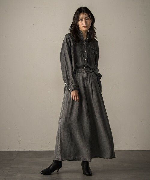 MAYSON GREY / メイソングレイ その他パンツ | バイオシルクデニムフレアパンツ≪洗濯機で洗える/セットアップ対応≫ | 詳細16