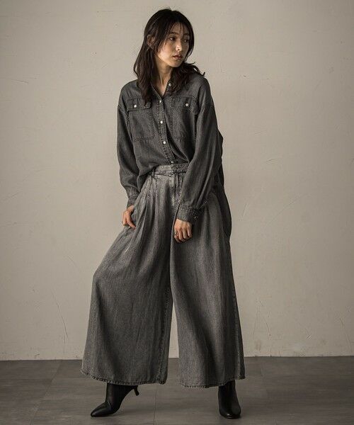 MAYSON GREY / メイソングレイ その他パンツ | バイオシルクデニムフレアパンツ≪洗濯機で洗える/セットアップ対応≫ | 詳細17