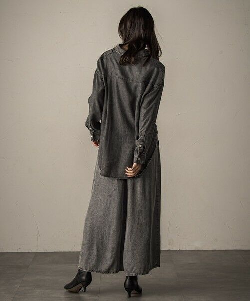 MAYSON GREY / メイソングレイ その他パンツ | バイオシルクデニムフレアパンツ≪洗濯機で洗える/セットアップ対応≫ | 詳細18