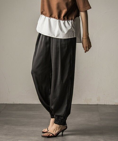 MAYSON GREY / メイソングレイ その他パンツ | 【WEB限定】サテンジョガーパンツ≪手洗い可能≫ | 詳細3