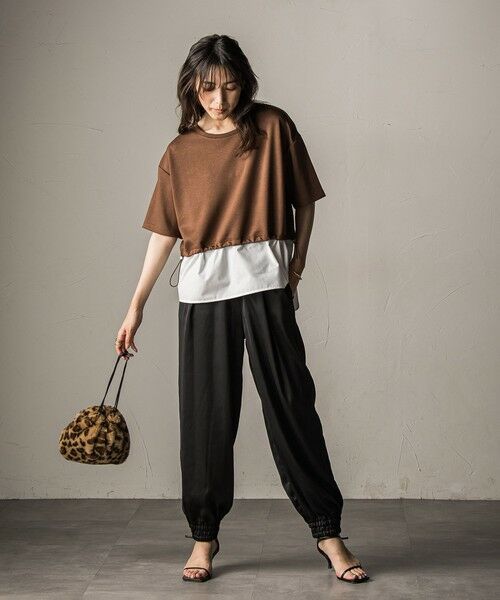 MAYSON GREY / メイソングレイ その他パンツ | 【WEB限定】サテンジョガーパンツ≪手洗い可能≫ | 詳細5