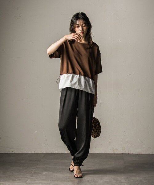 MAYSON GREY / メイソングレイ その他パンツ | 【WEB限定】サテンジョガーパンツ≪手洗い可能≫ | 詳細6