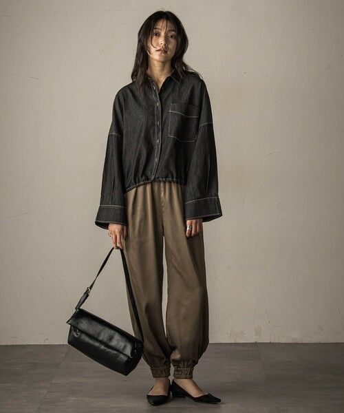 MAYSON GREY / メイソングレイ その他パンツ | 【WEB限定】サテンジョガーパンツ≪手洗い可能≫ | 詳細12