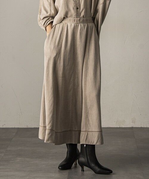 MAYSON GREY / メイソングレイ ミニ・ひざ丈スカート | カラーデニムフレアスカート≪洗濯機で洗える≫ | 詳細9