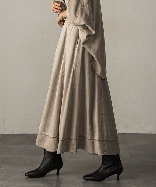MAYSON GREY/メイソングレイ カラーデニムフレアスカート≪洗濯機で洗える≫ ベージュ M MAYSON GREY/メイソングレイ カラーデニムフレアスカート≪洗濯機で洗える≫ ベージュ M