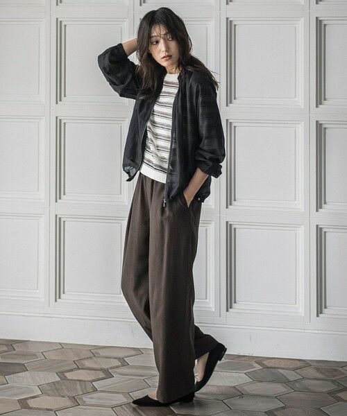 MAYSON GREY / メイソングレイ ニット・セーター | シアーマルチボーダーワイドニットプルオーバー≪手洗い可能≫ | 詳細9