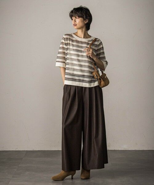 MAYSON GREY / メイソングレイ ニット・セーター | シアーマルチボーダーワイドニットプルオーバー≪手洗い可能≫ | 詳細4